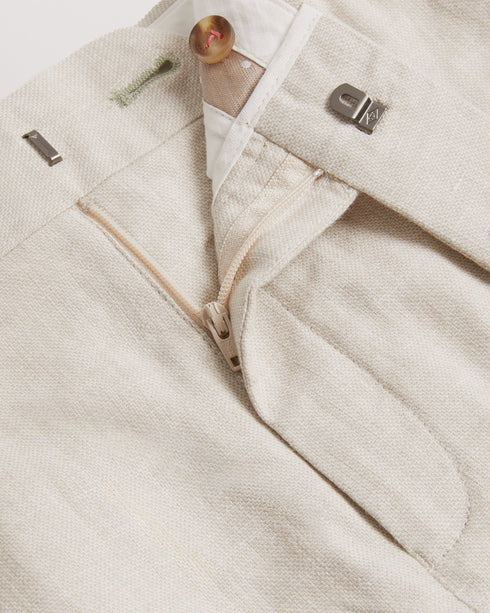 DAMASKS-Shorts-Slim Cotton Linen Short- Ted Baker Romania